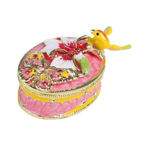 misppro Schmuckschatulle mit Scharnier, emailliert, Retro-Stil, Schmuckkästchen, Dekoration, Schmuck-Aufbewahrungsbox, Organizer für Schreibtisch, Hochzeit, Sammlerstück misppro Schmuckschatulle mit Scharnier, emailliert, Retro-Stil, Schmuckkästchen, Dekoration, Schmuck-Aufbewahrungsbox, Organizer für Schreibtisch, Hochzeit, Sammlerstück von misppro