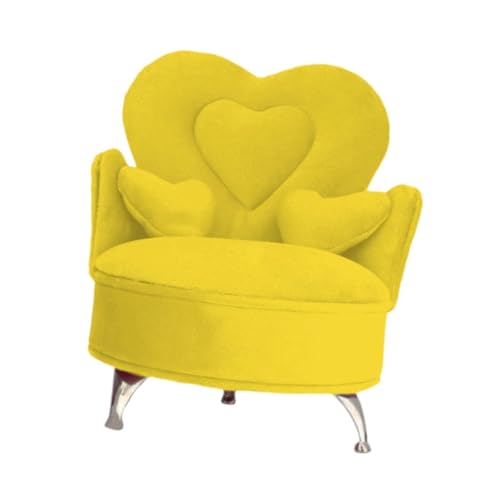 misppro Sofa-Schmuckschatulle für 1/6 Maßstab, Mini-Zubehör, Schmuckkästchen, platzsparender Organizer für Schlafzimmer, Puppenhaus, Wohnzimmer, Gelb misppro Sofa-Schmuckschatulle für 1/6 Maßstab, Mini-Zubehör, Schmuckkästchen, platzsparender Organizer für Schlafzimmer, Puppenhaus, Wohnzimmer, Gelb von misppro