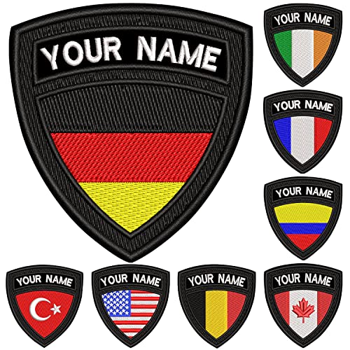 misscase Benutzerdefinierte Namensaufnäher, personalisierte Aufnäher, taktische militärische Stickerei Namensaufnäher, Aufbügeln/Klettverschluss für Multiple Clothing, Arbeitshemd (DP Black Frame) von misscase