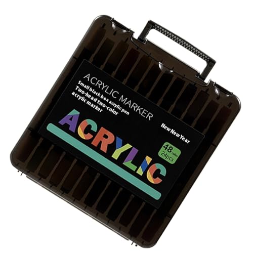 Acrylic Marker Set, Double-Tip Paint Pens, Waterproof Fade-Resistant Ink Smooth Fabric Application, Supplies for Journaling Scrapbooking Illustration and Kids Art Education All Ages 10.43x7.28x1.06in Acrylic Marker Set, Double-Tip Paint Pens, Waterproof Fade-Resistant Ink Smooth Fabric Application, Supplies for Journaling Scrapbooking Illustration and Kids Art Education All Ages 10.43x7.28x1.06in von mivceklw