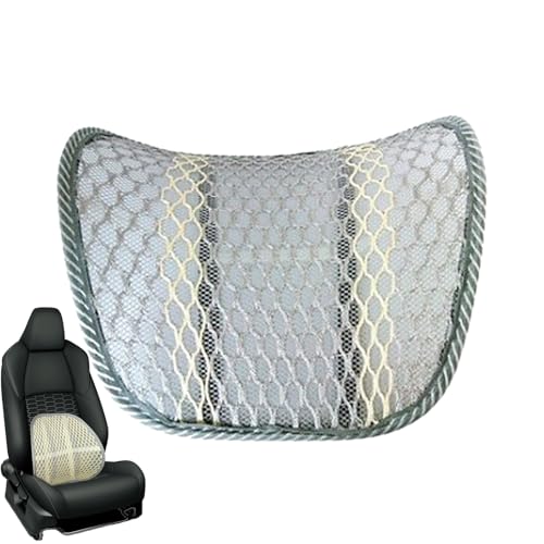 mivceklw Autositz-Rückenstütze aus Netzstoff, atmungsaktiv, ergonomisches Sitzkissen aus Eisseide, stabiles Rückenkissen, weiche Auto-Lendenwirbelsäule für kühlen Komfort und verbesserte von mivceklw