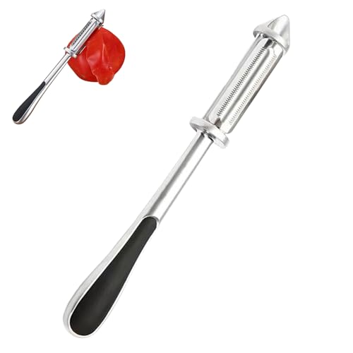 mivceklw Fruchtschäler - Drehbarer Edelstahl-schäler - Ergonomisches Rutschfestes Schälwerkzeug zum Schaben Raspeln für Lebensmittelzubereitung Kochen von mivceklw