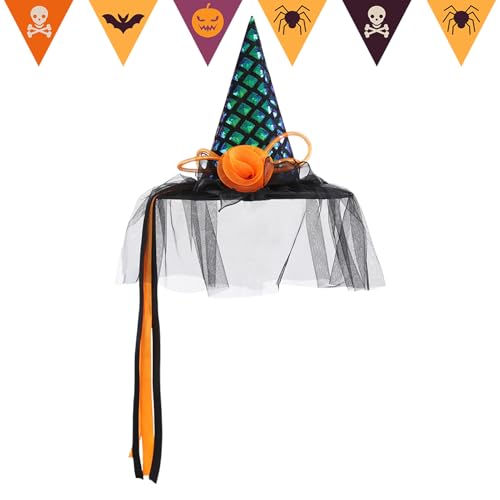 mivceklw Hexenhut für Halloween, Kostüm-Zubehör für Partys, Frisuren und Kostüme für Erwachsene und für den Außenbereich und von mivceklw