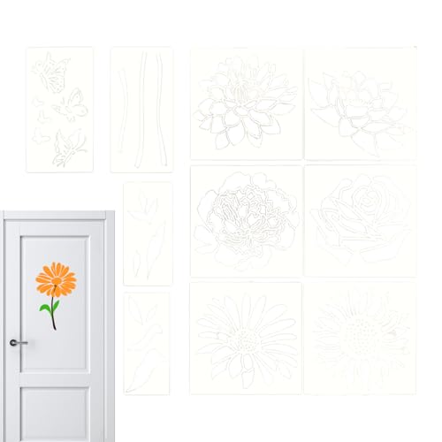 mivceklw Malschablonen, wiederverwendbar, Blumenmuster, groß, geschichtetes Design, ideal für Holzgärten, Gartenhandwerk, Outdoor-Dekoration, 40 x 14 cm mivceklw Malschablonen, wiederverwendbar, Blumenmuster, groß, geschichtetes Design, ideal für Holzgärten, Gartenhandwerk, Outdoor-Dekoration, 40 x 14 cm von mivceklw