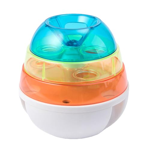 mivceklw Pet Tumbler Toy, interaktives Treat Ball Feeder, zweilagiges Puzzle-Spielzeug, langsames Verteilungstraining für kleine Hunde, langlebig, geistige Stimulation, Spielzeug von mivceklw