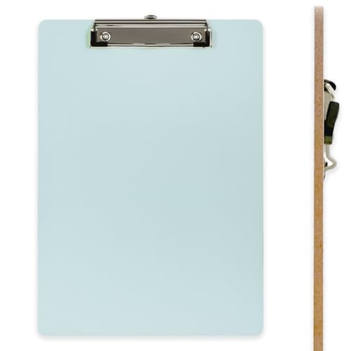 10x A4 Klemmbrett aus 3mm Hartfaserplatte Schreibplatte Schreibmappe stabile Schreibunterlage, ideal für Büro, Schule, Praxis & Home Office (Blau) von mixed24