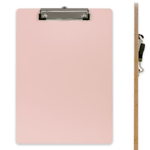 10x A4 Klemmbrett aus 3mm Hartfaserplatte Schreibplatte Schreibmappe stabile Schreibunterlage, ideal für Büro, Schule, Praxis & Home Office (Rosa) von mixed24