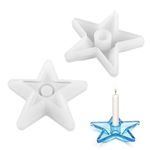 mizikuu 2 Stück Silikonform Kerzenhalter, Gießform Kerzenhalter Stern Form DIY Silikon Gießform Kerzenhalter Silikonform Candlestick Resin Formen für DIYPentagramm Kerzenhalter, Geschenke mizikuu 2 Stück Silikonform Kerzenhalter, Gießform Kerzenhalter Stern Form DIY Silikon Gießform Kerzenhalter Silikonform Candlestick Resin Formen für DIYPentagramm Kerzenhalter, Geschenke von mizikuu