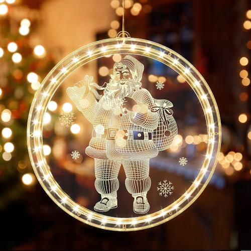 mizikuu Weihnachten Dekorative Fenster Licht, 3D Weihnachtsbeleuchtung Warmweiß Hängende Fensterlicht Batteriebetriebene Weihnachtsdeko Lichter für Innen Außen Weihnachtsfeier Fenster Deko mizikuu Weihnachten Dekorative Fenster Licht, 3D Weihnachtsbeleuchtung Warmweiß Hängende Fensterlicht Batteriebetriebene Weihnachtsdeko Lichter für Innen Außen Weihnachtsfeier Fenster Deko von mizikuu