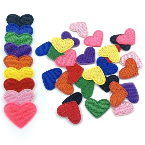 30 Stück Herz Aufnäher Zum Aufbügeln, Bügel Patches Erwachsene, Bügelbilder für Textilien, Bestickte Aufnäher zum Aufbügeln Bügelflicken für Jeans Kleidung Hut Rucksäcke DIY Dekoration 30 Stück Herz Aufnäher Zum Aufbügeln, Bügel Patches Erwachsene, Bügelbilder für Textilien, Bestickte Aufnäher zum Aufbügeln Bügelflicken für Jeans Kleidung Hut Rucksäcke DIY Dekoration von mkemka