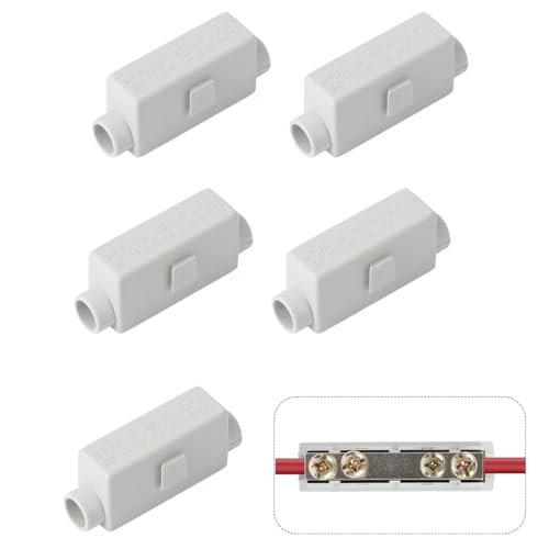 5 Stück Messing Leiter Leiterstoßdrahtklemme Klemmen 1000 V 100 A Stoßdraht-Klemmblock mit ABS-Gehäuse für 2,5 Bis 16 mm² Draht Doppelschrauben Klemmblock für Deckenleuchten, Schalter Amperemeterve 5 Stück Messing Leiter Leiterstoßdrahtklemme Klemmen 1000 V 100 A Stoßdraht-Klemmblock mit ABS-Gehäuse für 2,5 Bis 16 mm² Draht Doppelschrauben Klemmblock für Deckenleuchten, Schalter Amperemeterve von mkemka