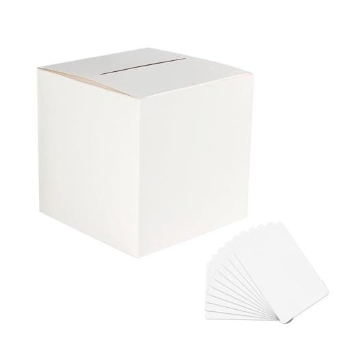 mkemka Hochzeitsgeschenkbox Kommt mit 10 Karten Geschenkkartenbox weißKartenbox für Hochzeit Geburtstage Abschlussfeiern Babyparty Partydekoration von mkemka