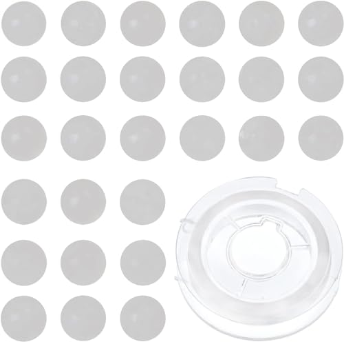 10 mm große, natürliche, weiße Jadeperlen, rund, mit 90 Stück, DIY-Schmuckherstellung, Uni (10 mm, 90 Stück, weiße Jade) von mkslksbhnxl