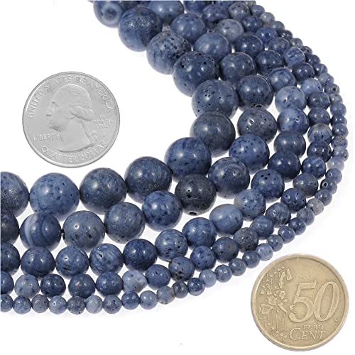 10 mm große, natürliche blaue Korallen-Edelsteine, runde lose Perlen, Kristallstein, Armband, Halskette, Zubehör, Basteln für Schmuckherstellung, DIY, 1 Strang, 38,1 cm 10 mm große, natürliche blaue Korallen-Edelsteine, runde lose Perlen, Kristallstein, Armband, Halskette, Zubehör, Basteln für Schmuckherstellung, DIY, 1 Strang, 38,1 cm von mkslksbhnxl
