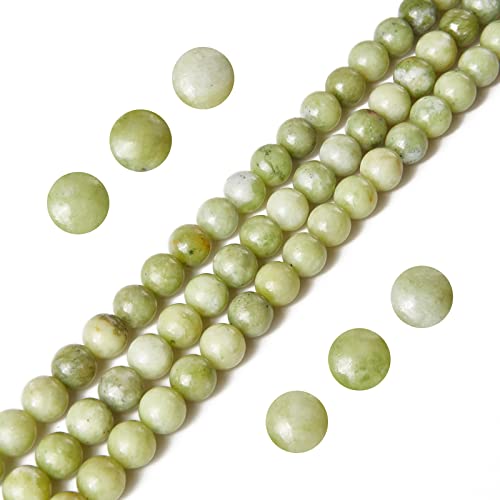 100 Stück 10 mm chinesische Jadeperlen, natürliche Edelsteine, lose Perlen für Schmuckherstellung von mkslksbhnxl