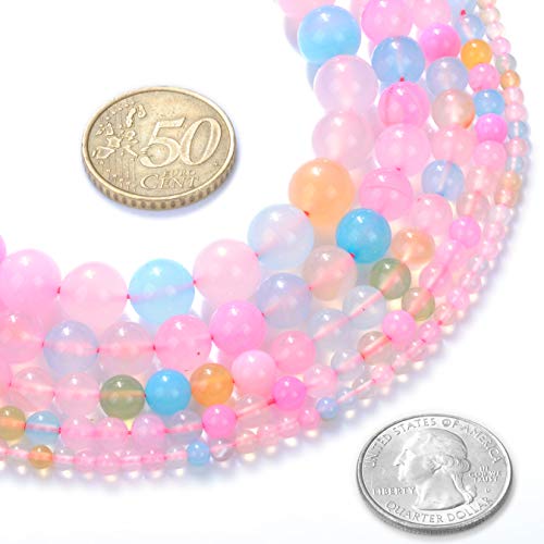 12 mm natürlicher Morgan Achat Edelstein Runde lose Perlen Kristallstein Armband Halskette Zubehör Handwerk für Schmuckherstellung DIY 1 Strang 38,1 cm von mkslksbhnxl