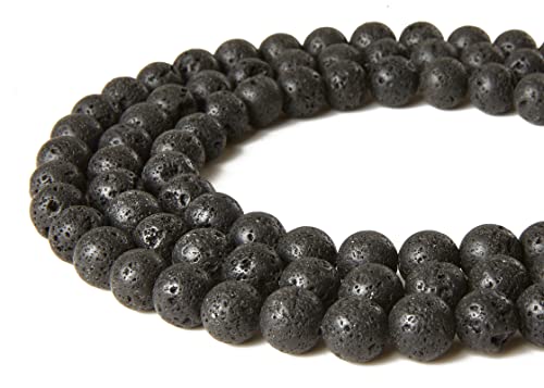 150 Stück 8 mm schwarze Lava-Perlen, natürliche Edelsteine, runde lose Perlen für Schmuckherstellung 150 Stück 8 mm schwarze Lava-Perlen, natürliche Edelsteine, runde lose Perlen für Schmuckherstellung von mkslksbhnxl