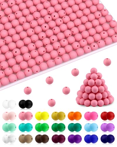 180 kleine Silikonperlen – 9 mm große, rosafarbene Gummiperlen, Großpackung für DIY und Schlüsselanhänger-Zubehör 180 kleine Silikonperlen – 9 mm große, rosafarbene Gummiperlen, Großpackung für DIY und Schlüsselanhänger-Zubehör von mkslksbhnxl