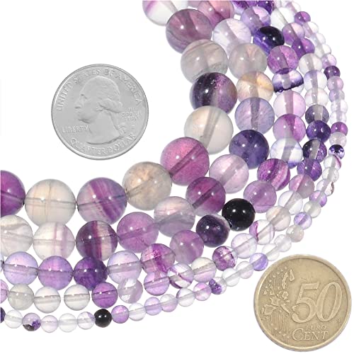 4 mm natürlicher violetter Fluorit-Edelstein, runde lose Perlen, Kristallstein, Armband, Halskette, Zubehör, Basteln für Schmuckherstellung, DIY, 1 Strang, 38,1 cm 4 mm natürlicher violetter Fluorit-Edelstein, runde lose Perlen, Kristallstein, Armband, Halskette, Zubehör, Basteln für Schmuckherstellung, DIY, 1 Strang, 38,1 cm von mkslksbhnxl