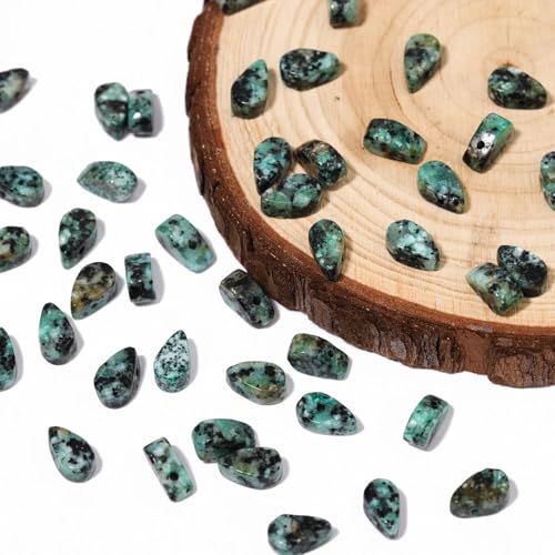 5 x 9 mm Wassertropfen-Form, natürliche afrikanische Türkisperlen für DIY-Schmuckherstellung, Handwerk, Halsketten, Armbänder, Charm-Anhänger von mkslksbhnxl