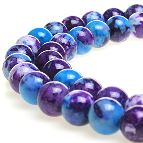 5A glatte runde Regenblumensteine, Perlen, DIY-Armband, Schmuckherstellung, 8 mm, Violettblau 5A glatte runde Regenblumensteine, Perlen, DIY-Armband, Schmuckherstellung, 8 mm, Violettblau von mkslksbhnxl