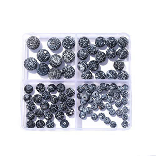 6–12 mm große, natürliche, schwarze, mattierte Spinnennetz-Achat-Stein-Perlen-Set, rund, echter Stein, glatte Perlen, lose Edelsteine, DIY-Perle für Armbänder, Halsketten, Ohrringe, Schmuckherstellung 6–12 mm große, natürliche, schwarze, mattierte Spinnennetz-Achat-Stein-Perlen-Set, rund, echter Stein, glatte Perlen, lose Edelsteine, DIY-Perle für Armbänder, Halsketten, Ohrringe, Schmuckherstellung von mkslksbhnxl