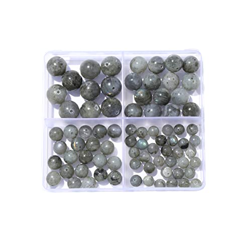 6–12 mm natürliche Labradorit-Stein-Perlen-Set, rund, echter Stein, glatte Perlen, lose Edelsteine, DIY-Perle für Armbänder, Halsketten, Ohrringe, Schmuckherstellung von mkslksbhnxl
