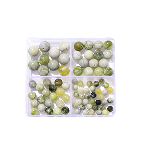 6–12 mm natürliche Zitronen-Jadestein-Perlen-Set, rund, echter Stein, glatte Perlen, lose Edelsteine, DIY-Perle für Armbänder, Halsketten, Ohrringe, Schmuckherstellung von mkslksbhnxl