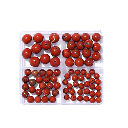 6–12 mm natürliche rote Steinperlen, rund, echter Stein, glatte Perlen, lose Edelsteine, DIY-Perle für Armbänder, Halsketten, Ohrringe, Schmuckherstellung von mkslksbhnxl