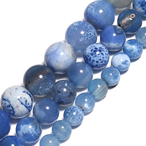 6 mm blaue Feuerdrachen-Achate, runde lose Perlen, Natursteinperlen für Schmuckherstellung 6 mm blaue Feuerdrachen-Achate, runde lose Perlen, Natursteinperlen für Schmuckherstellung von mkslksbhnxl