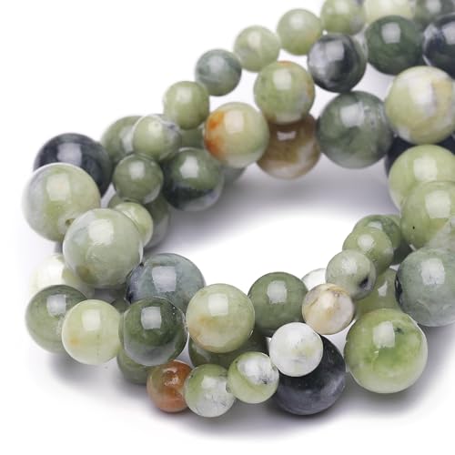 8 mm Natursteinperlen zur Schmuckherstellung, grüne Jade, poliert, glatt, rund, Edelsteinperlen für Armband, Halskette, 38,1 cm 8 mm Natursteinperlen zur Schmuckherstellung, grüne Jade, poliert, glatt, rund, Edelsteinperlen für Armband, Halskette, 38,1 cm von mkslksbhnxl