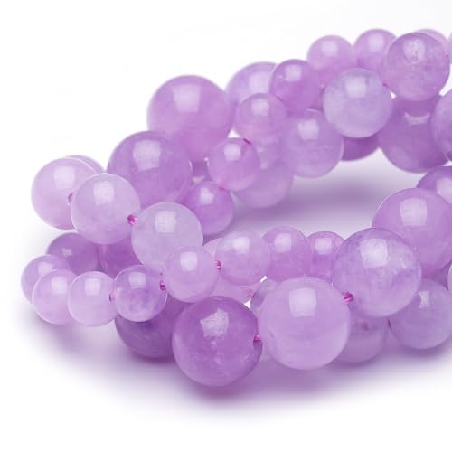 8 mm Natursteinperlen zur Schmuckherstellung, violette Jade, poliert, glatt, rund, Edelsteinperlen für Armband, Halskette, 40,6 cm 8 mm Natursteinperlen zur Schmuckherstellung, violette Jade, poliert, glatt, rund, Edelsteinperlen für Armband, Halskette, 40,6 cm von mkslksbhnxl