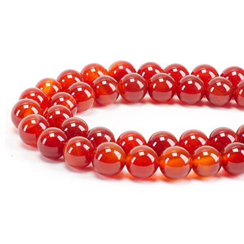 8 mm rote Achat-Edelsteinperlen für Schmuckherstellung, 1 Strang, 45 Stück 8 mm rote Achat-Edelsteinperlen für Schmuckherstellung, 1 Strang, 45 Stück von mkslksbhnxl