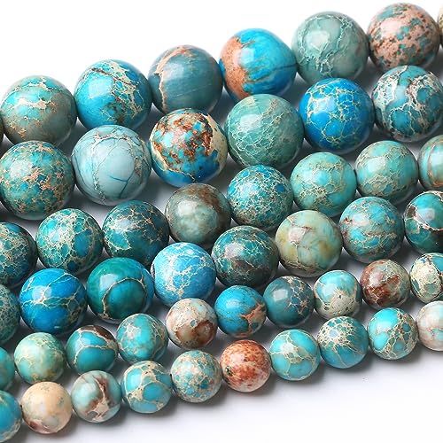 Blaue imperiale Jaspisperlen, rund, lose Perlen, natürliche Edelsteinperlen, Kristall-Energie für Schmuckherstellung, DIY, Armband, Halskette, 10 mm Blaue imperiale Jaspisperlen, rund, lose Perlen, natürliche Edelsteinperlen, Kristall-Energie für Schmuckherstellung, DIY, Armband, Halskette, 10 mm von mkslksbhnxl
