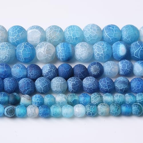 Blauer verwitterter Achatstein, Edelstein, runde Kristall-Energie-Jade-Perlen für Schmuckherstellung, DIY, Armband, Halskette, 1 Strang, 39,4 cm, 31 Stück, 12 mm Blauer verwitterter Achatstein, Edelstein, runde Kristall-Energie-Jade-Perlen für Schmuckherstellung, DIY, Armband, Halskette, 1 Strang, 39,4 cm, 31 Stück, 12 mm von mkslksbhnxl