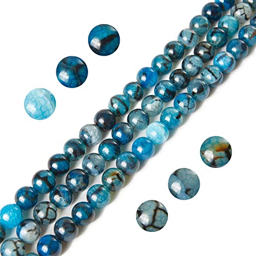 Drachenader-Achat-Perlen, natürliche Edelsteine, lose Perlen für Schmuckherstellung, 100 Stück, 10 mm Drachenader-Achat-Perlen, natürliche Edelsteine, lose Perlen für Schmuckherstellung, 100 Stück, 10 mm von mkslksbhnxl