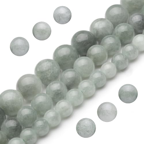 Dunkle burmesische Jade, 6 mm, rund, glatt, Steinperlen, 65 Stück, 38,1 cm Strang, hervorragend für DIY-Schmuckherstellung von mkslksbhnxl