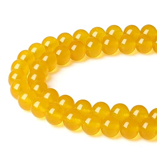 Gelber Achat, 6 mm, natürlicher, runder loser Edelstein für selbstgemachte Armbänder, Halsketten, Ohrringe, Schmuckherstellung, Polieren, echte Steine, Perlen, Kristalle, 96 Stück, 2 Stränge, 81,3 cm Gelber Achat, 6 mm, natürlicher, runder loser Edelstein für selbstgemachte Armbänder, Halsketten, Ohrringe, Schmuckherstellung, Polieren, echte Steine, Perlen, Kristalle, 96 Stück, 2 Stränge, 81,3 cm von mkslksbhnxl