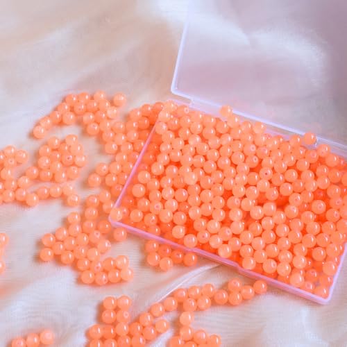 Glasperlen für Barcelet und Schmuckherstellung, 8 mm, Orange, 360 Stück von mkslksbhnxl