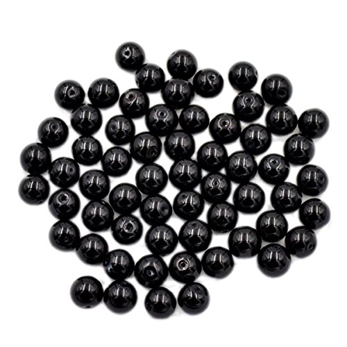 Glasperlen für Halsketten, Armbänder, Ohrringe, Schmuckherstellung, Handwerk, 4 mm, tiefschwarz, 200 Stück Glasperlen für Halsketten, Armbänder, Ohrringe, Schmuckherstellung, Handwerk, 4 mm, tiefschwarz, 200 Stück von mkslksbhnxl
