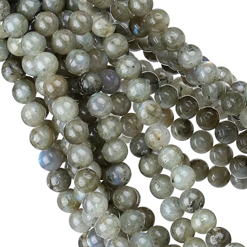 Graue Labradorit-Perlen, 8 mm, Kristallperlen, 100 Stück, Natursteinperlen, runde lose Edelsteinperlen für Armbandperlen zur Schmuckherstellung von mkslksbhnxl