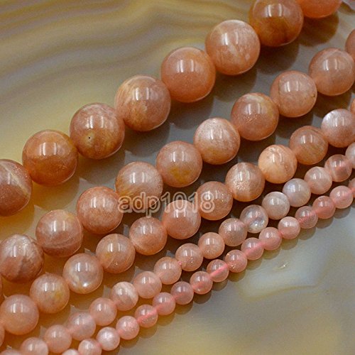 Großhandel glatte natürliche Edelsteine, rund, lose Perlen, 38,1 cm, 4 mm, 6 mm, 8 mm, 10 mm, 12 mm (8 mm, Sonnenstein) von mkslksbhnxl