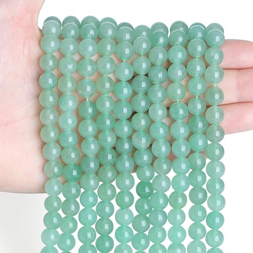 Grüne Aventurinperlen, 8 mm, Kristallperlen, 100 Stück, Natursteinperlen, runde, lose Edelsteinperlen für Armbandperlen zur Schmuckherstellung von mkslksbhnxl
