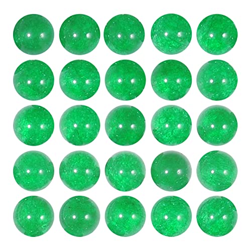Grüne Naturstein-Perlen, rund, lose Chalcedon-Perlen für Schmuckherstellung, DIY, ca. 48 Stück von mkslksbhnxl
