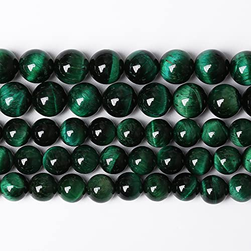 Grüne Tigeraugen-Perlen mit 4 mm Spitze, 4 mm, Naturstein, rund, lose Perlen für Schmuckherstellung, Armband, Halskette, Ohrringe, 38,1 cm (grünes Tigerauge, 4 mm), 90 Stück von mkslksbhnxl