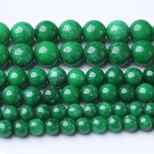 Grüner Waldstein, Edelstein, runde Kristall-Energie-Jade-Perlen für Schmuckherstellung, DIY, Armband, Halskette, 1 Strang, 39,4 cm, 4 mm von mkslksbhnxl
