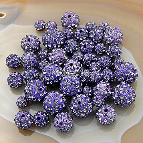 Hochwertige tschechische Kristall-Strasssteine, rund, 6 mm, 8 mm, 10 mm, 12 mm (10 mm, Tansanit), 30 Stück von mkslksbhnxl