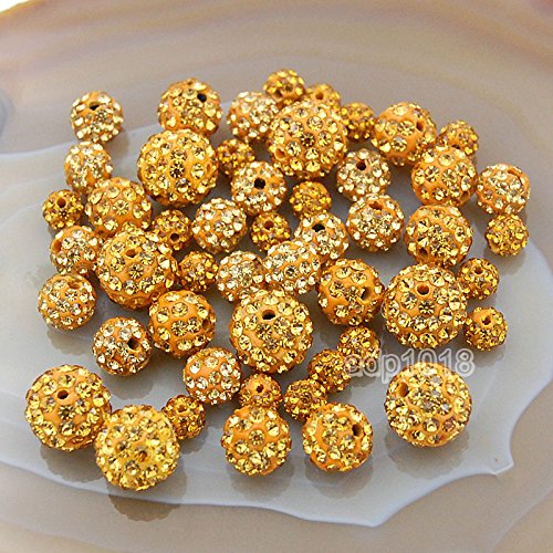Hochwertige tschechische Kristall-Strasssteine, rund, 6 mm, 8 mm, 10 mm, 12 mm (12 mm, Topza), 30 Stück von mkslksbhnxl
