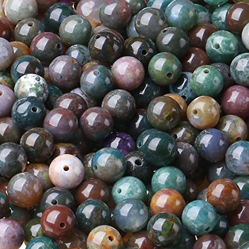 Indischer Achat, 8 mm, Natursteinperlen, rund, loser Edelstein für selbstgemachte Armbänder, Halsketten, Ohrringe, Schmuckherstellung, Polieren, echte Kristallperlen, 96 Stück, 2 Stränge, 81,3 cm Indischer Achat, 8 mm, Natursteinperlen, rund, loser Edelstein für selbstgemachte Armbänder, Halsketten, Ohrringe, Schmuckherstellung, Polieren, echte Kristallperlen, 96 Stück, 2 Stränge, 81,3 cm von mkslksbhnxl