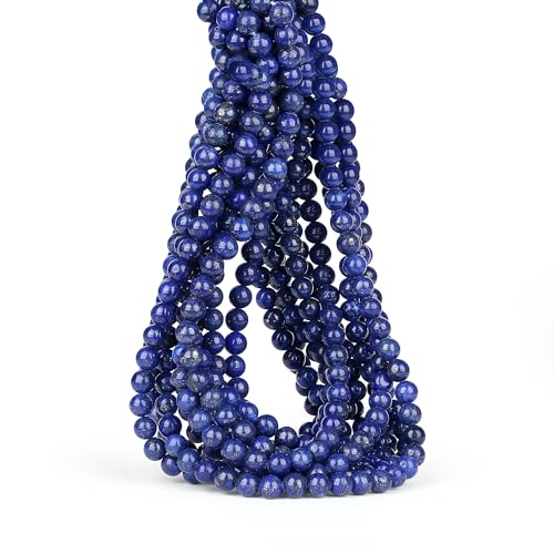 Lapislazuli-Perlen, 8 mm, Kristallperlen, 100 Stück, Natursteinperlen, runde, lose Edelsteinperlen für Armbandperlen zur Schmuckherstellung von mkslksbhnxl